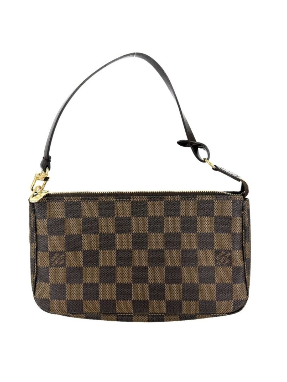 Louis Vuitton Handbag Pochette Accessoires Pouch Damier Canvas Brown Gold
